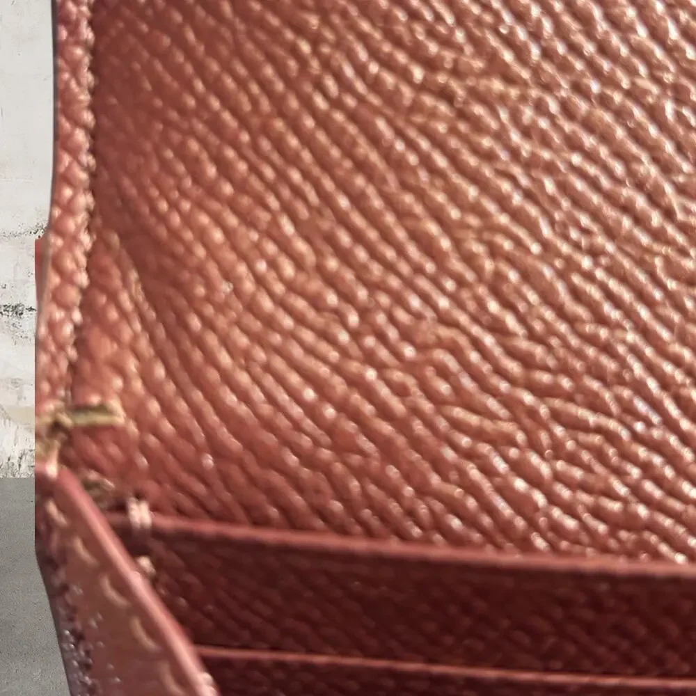 Coach Leather Slim Envelope Wallet in Rich Cherry